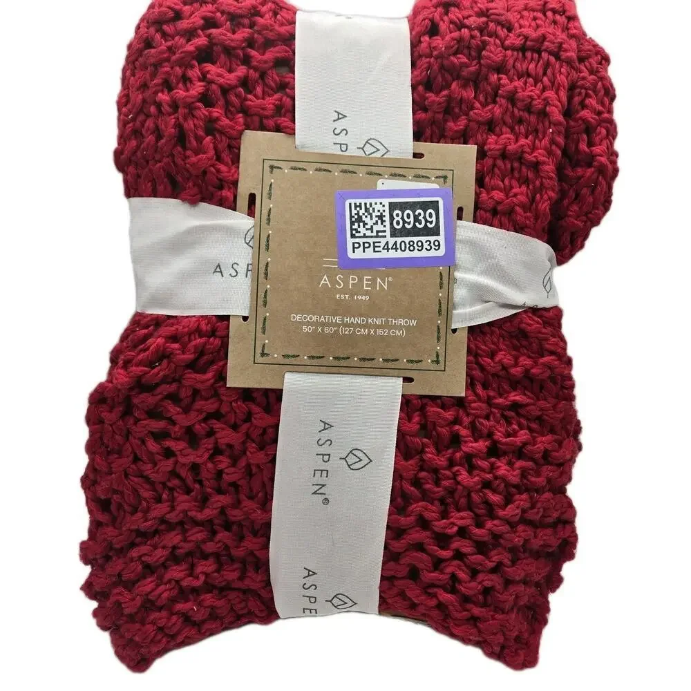 Aspen Decorative Hand Knit Throw Blanket 50x60